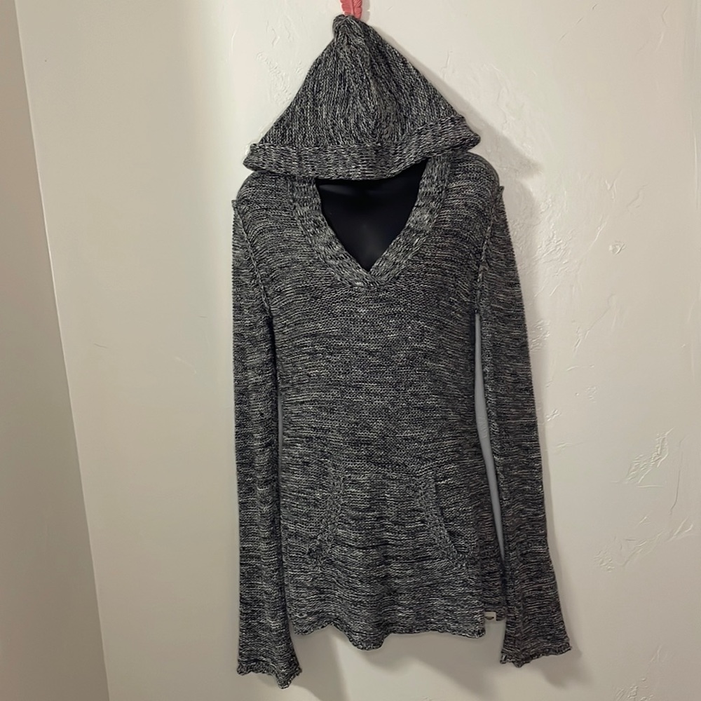 Roxy knitted hooded top with bell sleeves L